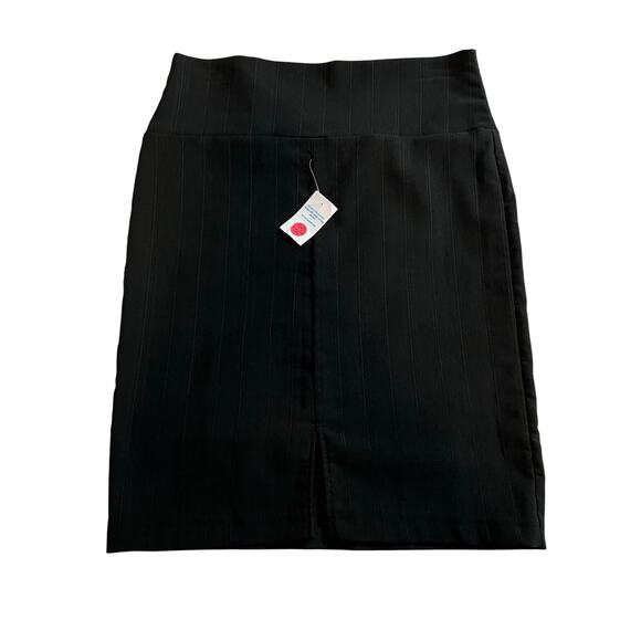 NWT LIME Black Pencil Skirt Women’s Size M Button High Waist Career Office - Picture 3 of 13